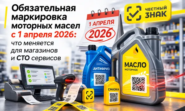 Обязательная маркировка моторных масел с 1 апреля 2026: что меняется для магазинов и СТО