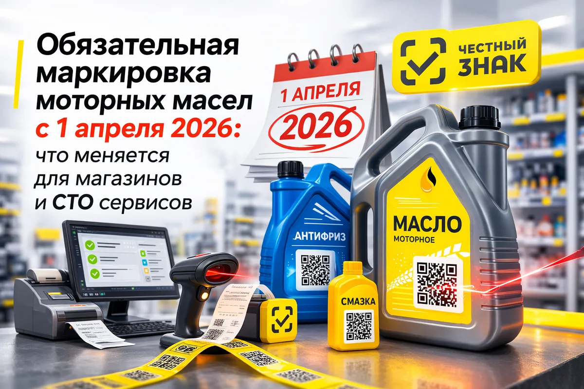 Обязательная маркировка моторных масел с 1 апреля 2026: что меняется для магазинов и СТО